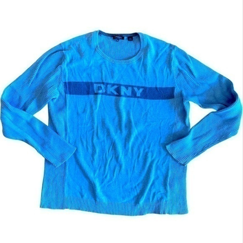 DKNY Ribbed 100% Cotton Sweater Size XXLARGE but fits xlarge